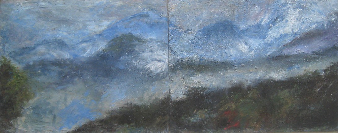 BBRT13_Dyptique alpin_huile sur toile_324 x 130 cm_2013