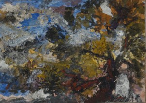 Trois études, tempera sur toile marouflée, 29 x 39 cm, 2018