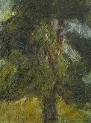 Arbre traversé par la lumière et l'espace, 130 x 96 cm, huile et terre sur toile, 2009